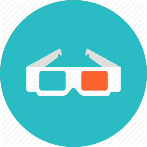 Movie 3D Glasses Icon