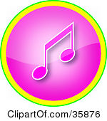Music Note Button Icon Music Note Button Icon