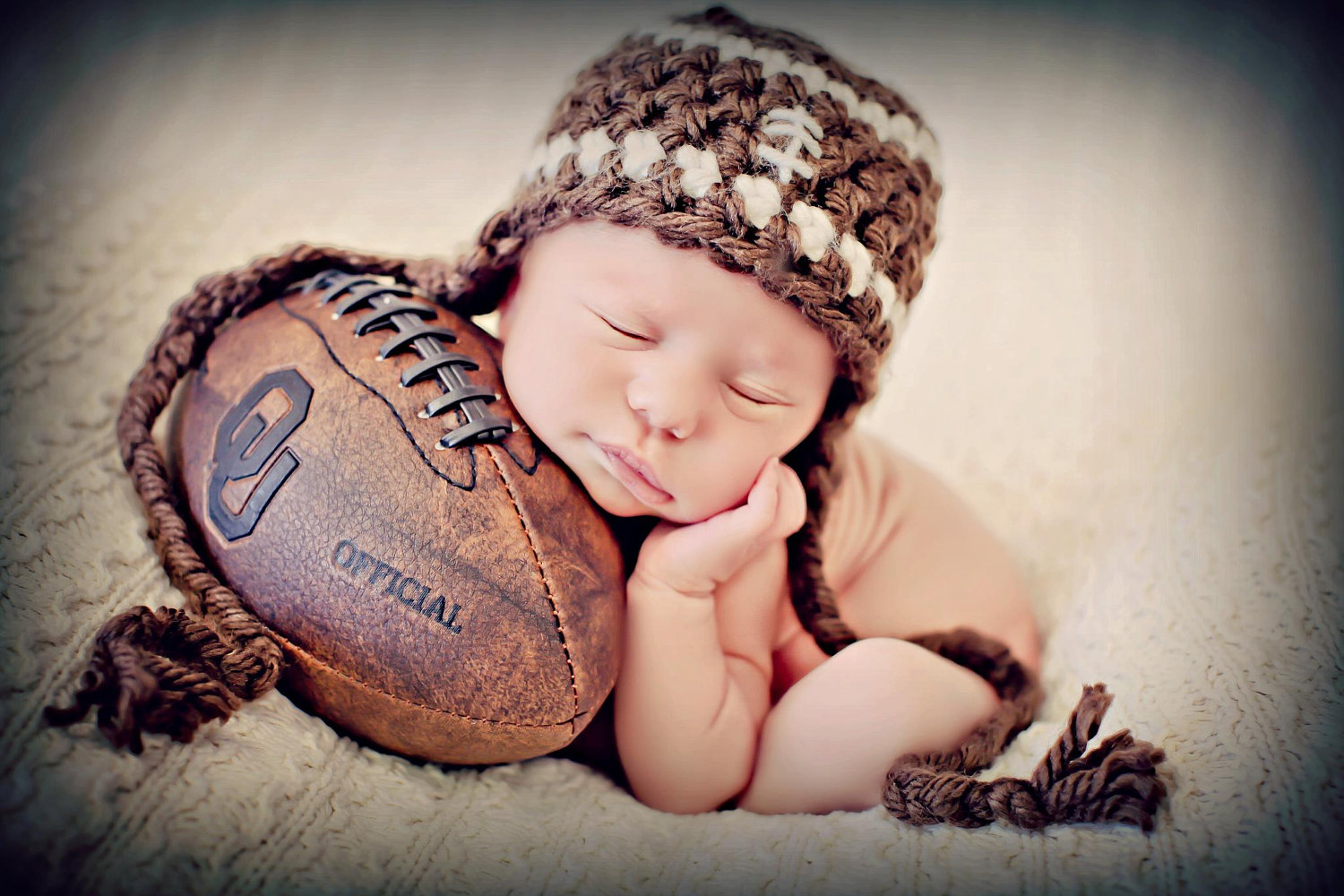 Newborn Baby Boy Football Photography