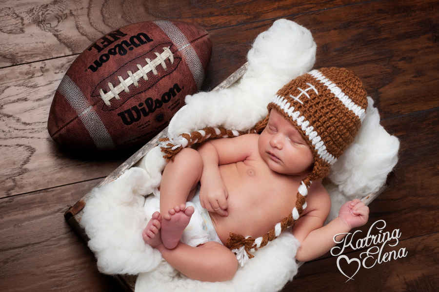 Newborn Baby Boy Football Photography