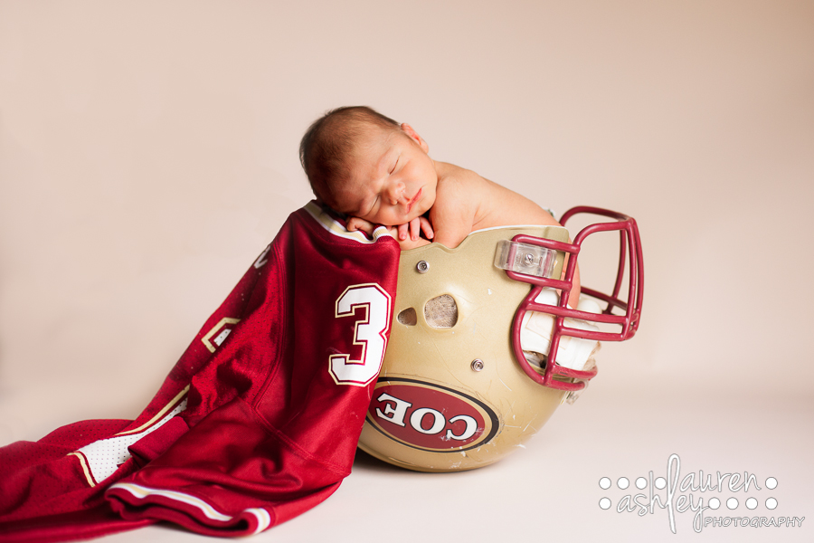 Newborn Baby Boy Football Photography