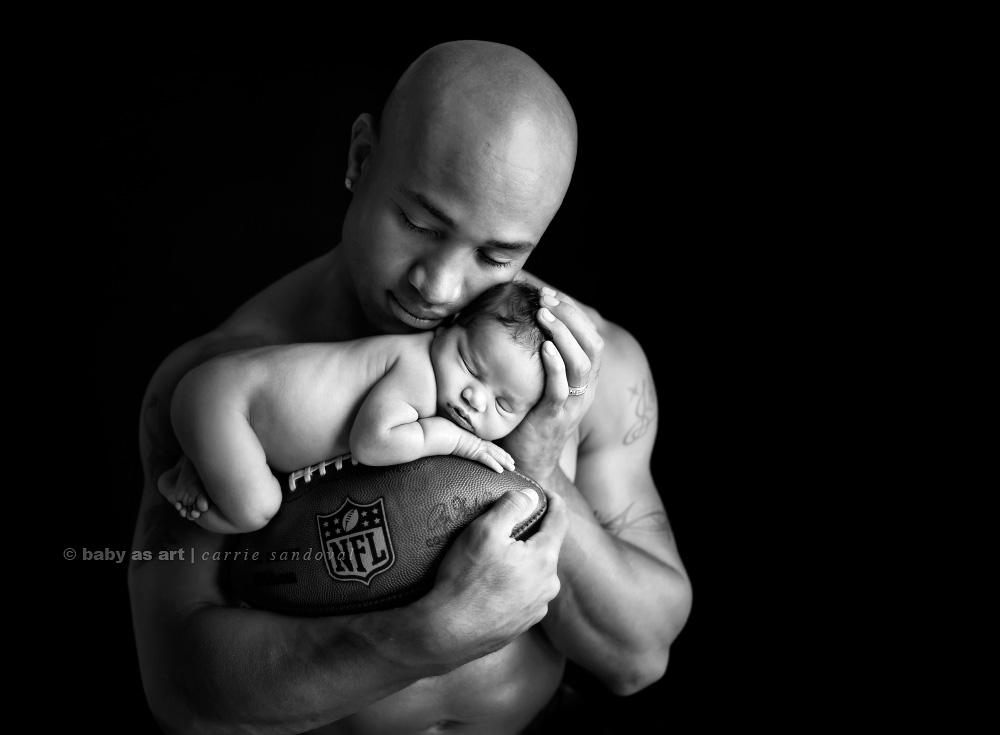 Newborn Baby Photography Football