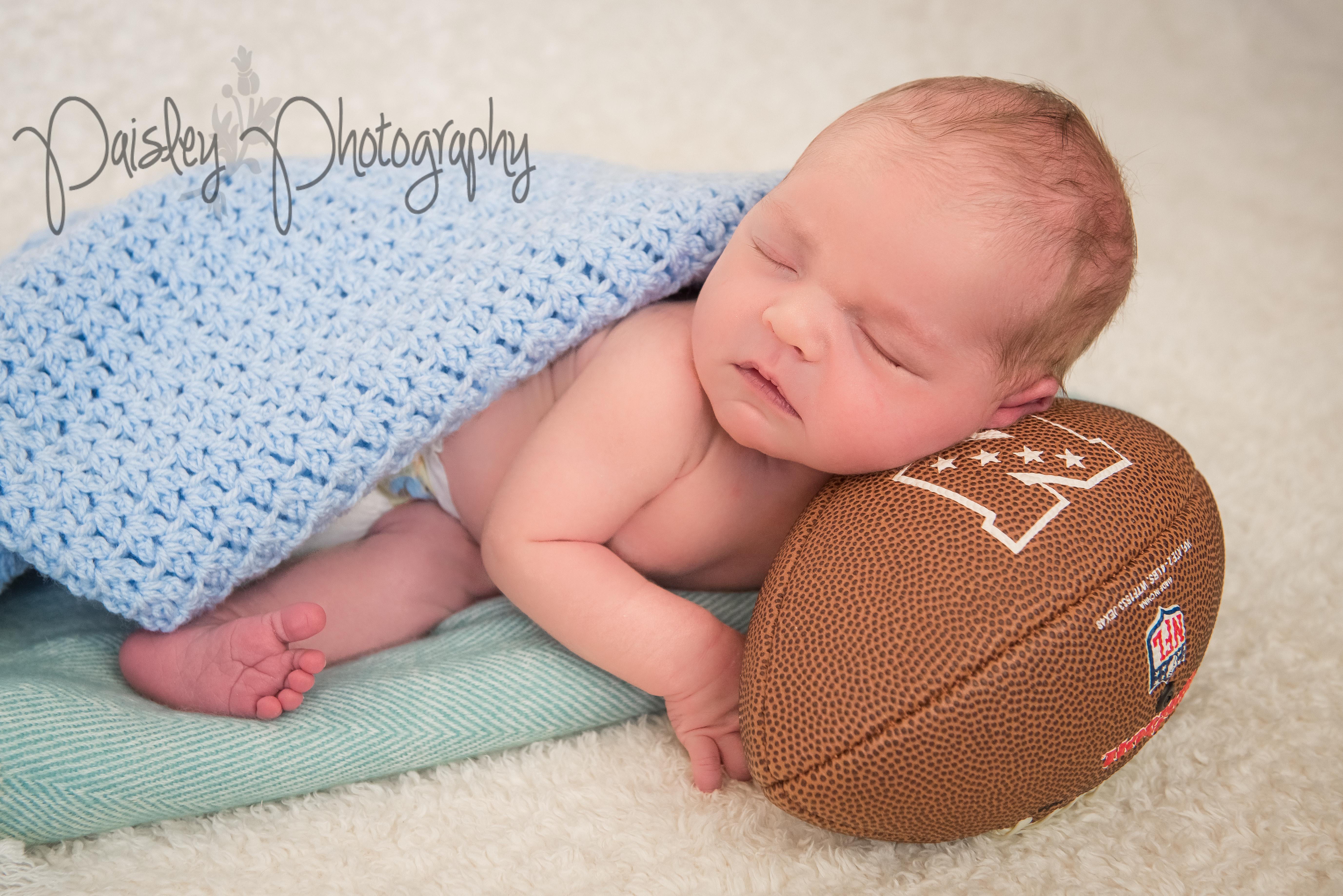 Newborn Baby Photography Football
