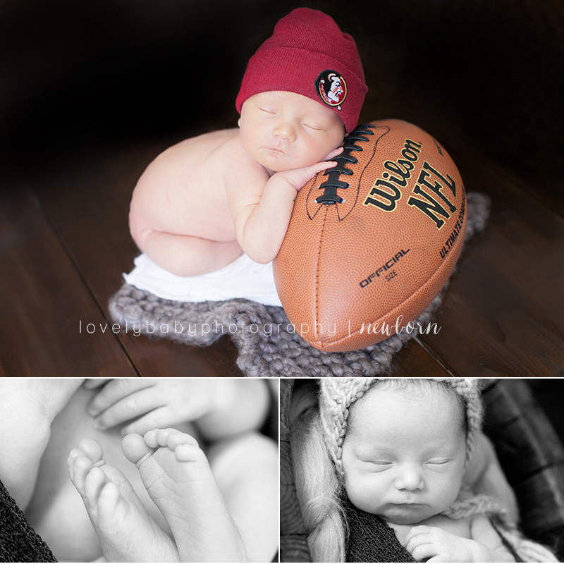 Newborn Baby Photography Football