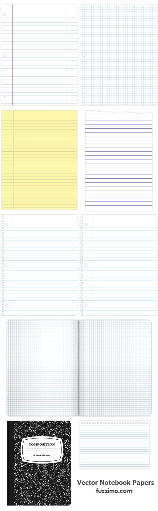 Notebook Paper Vector