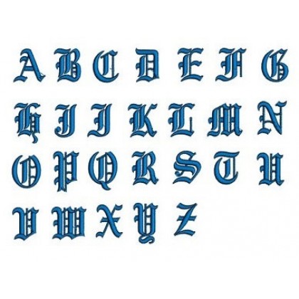 Old English Letter Upper Case Font