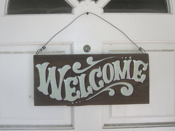Old Welcome Door Sign