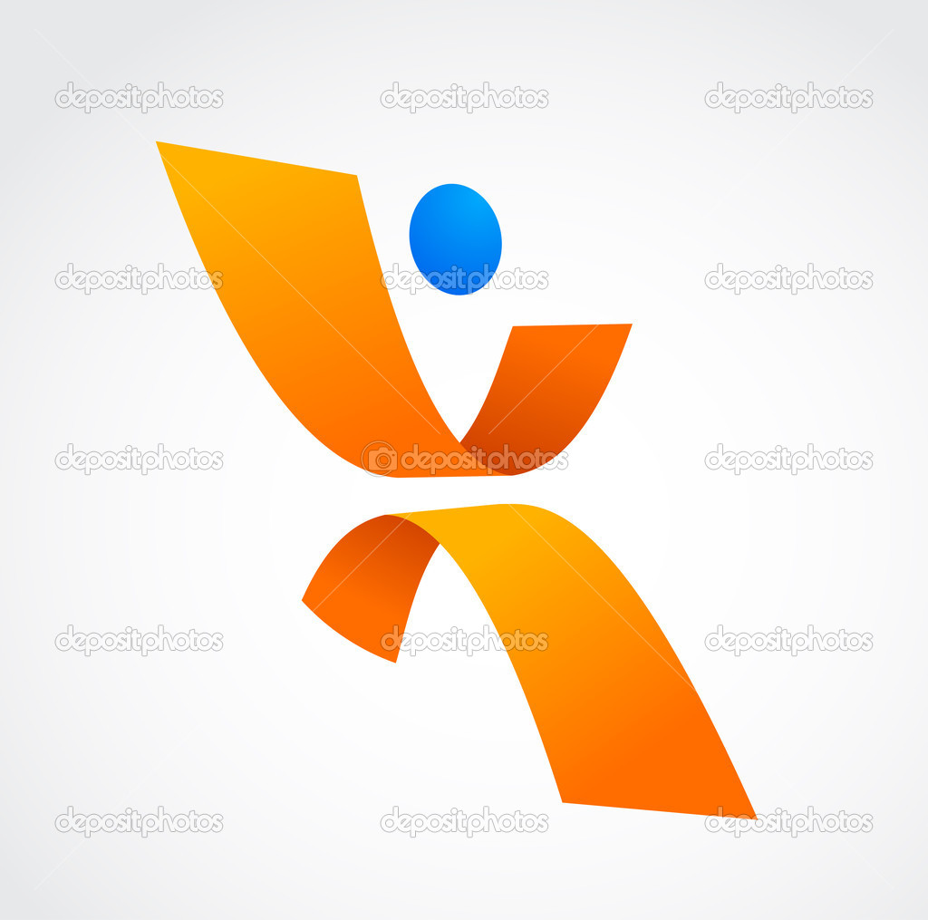 Orange Human Icon
