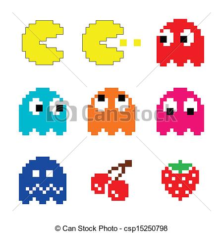 Original Pacman Ghost Clip Art