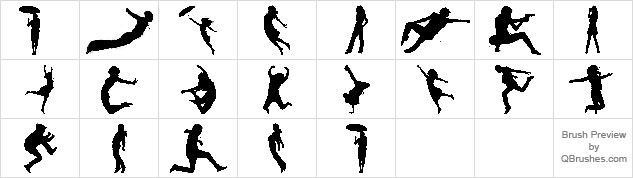 People Silhouette Photoshop Brush