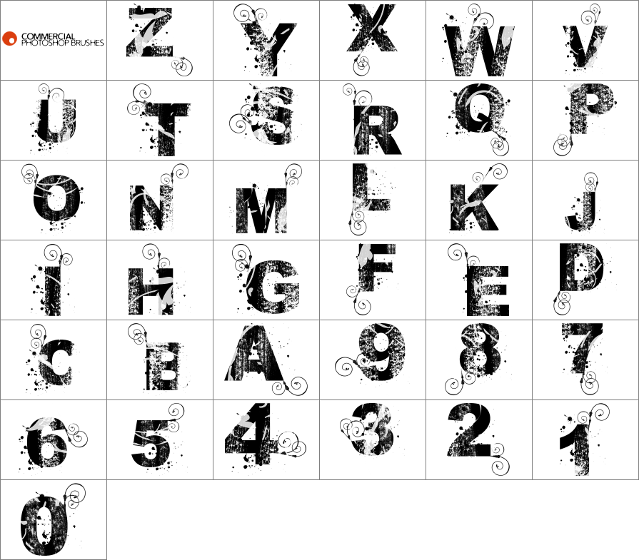 Photoshop Alphabet Brush Photoshop Alphabet Brush