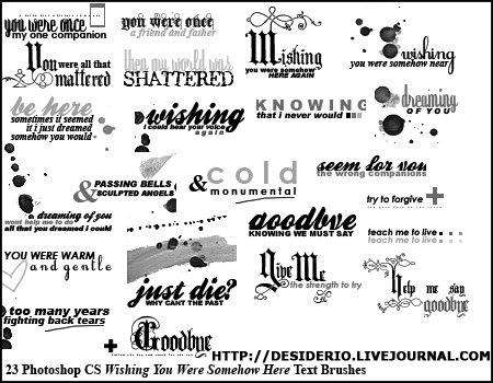 Photoshop Text Brushes Photoshop Text Brushes
