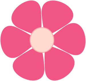 Pink Cartoon Flowers Clip Art