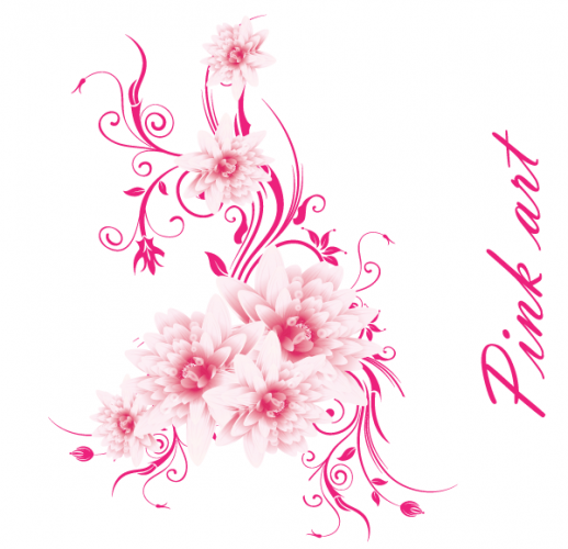 19 Pink Flower Vector Art Images