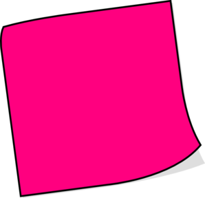 Pink Post It Note Clip Art