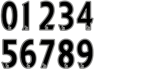 Premier League Number Font