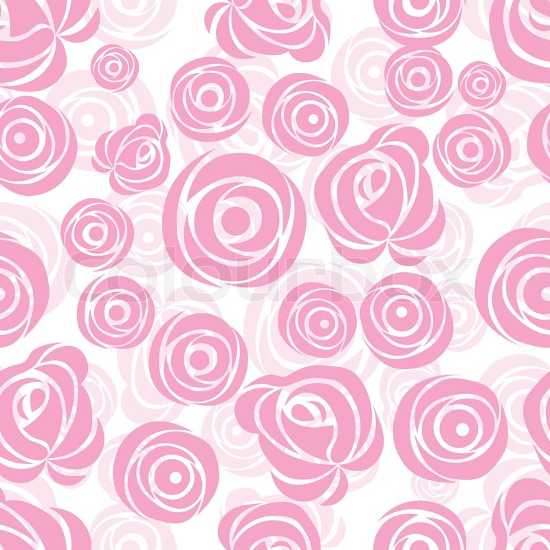 Pretty Wallpaper Pink Rose Pattern