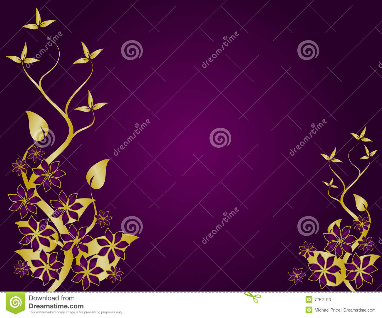 Purple and Gold Abstract