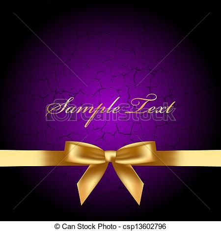 Purple and Gold Bow Background Free