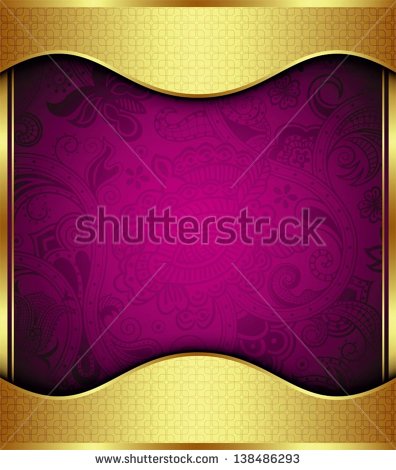 Purple and Gold Floral Background