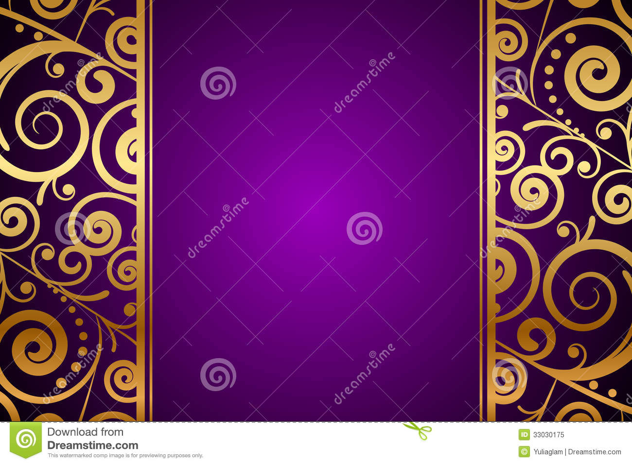 Purple and Gold Ornament