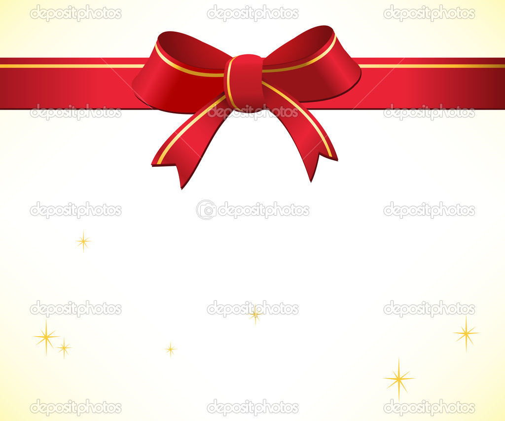 Red Christmas Ribbon and Bow Red Christmas Ribbon and Bow