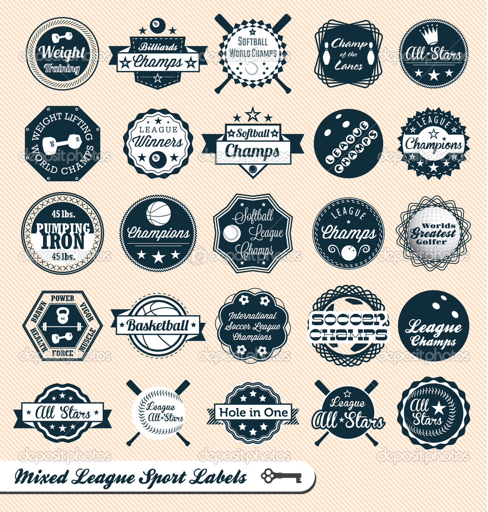 Retro Sports Logos Baseball