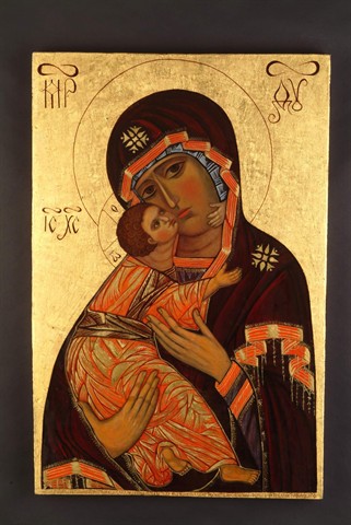 Russian Icon Mary and Jesus