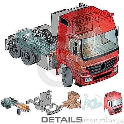 Semi Truck Vector