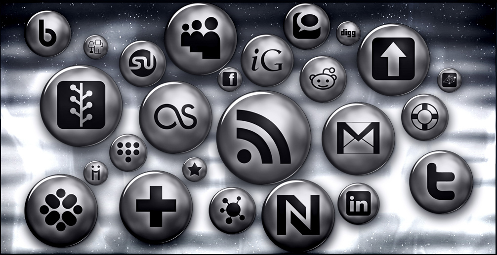 Silver Social Media Icons Free