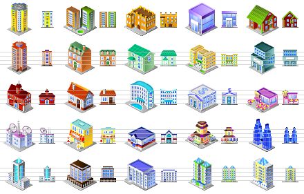 9 Brick Office Building Icon Images