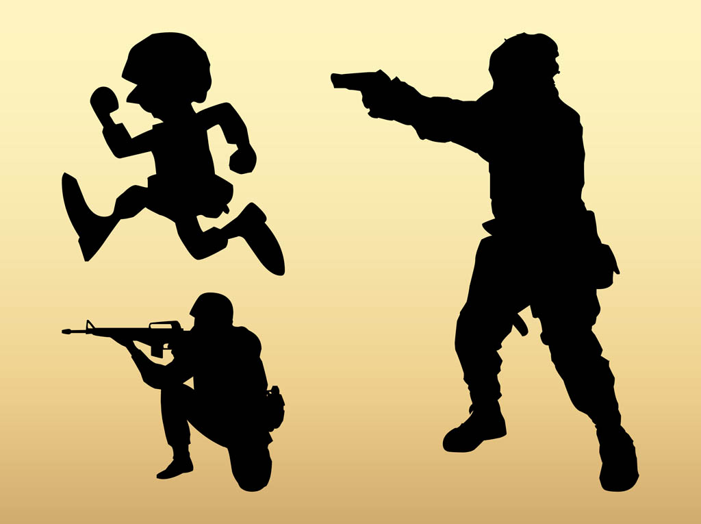 Soldier Silhouette Vector