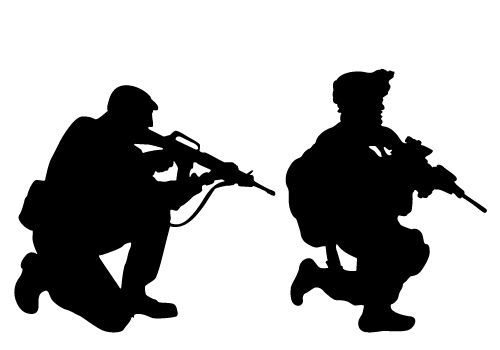 Soldier Silhouette Vector