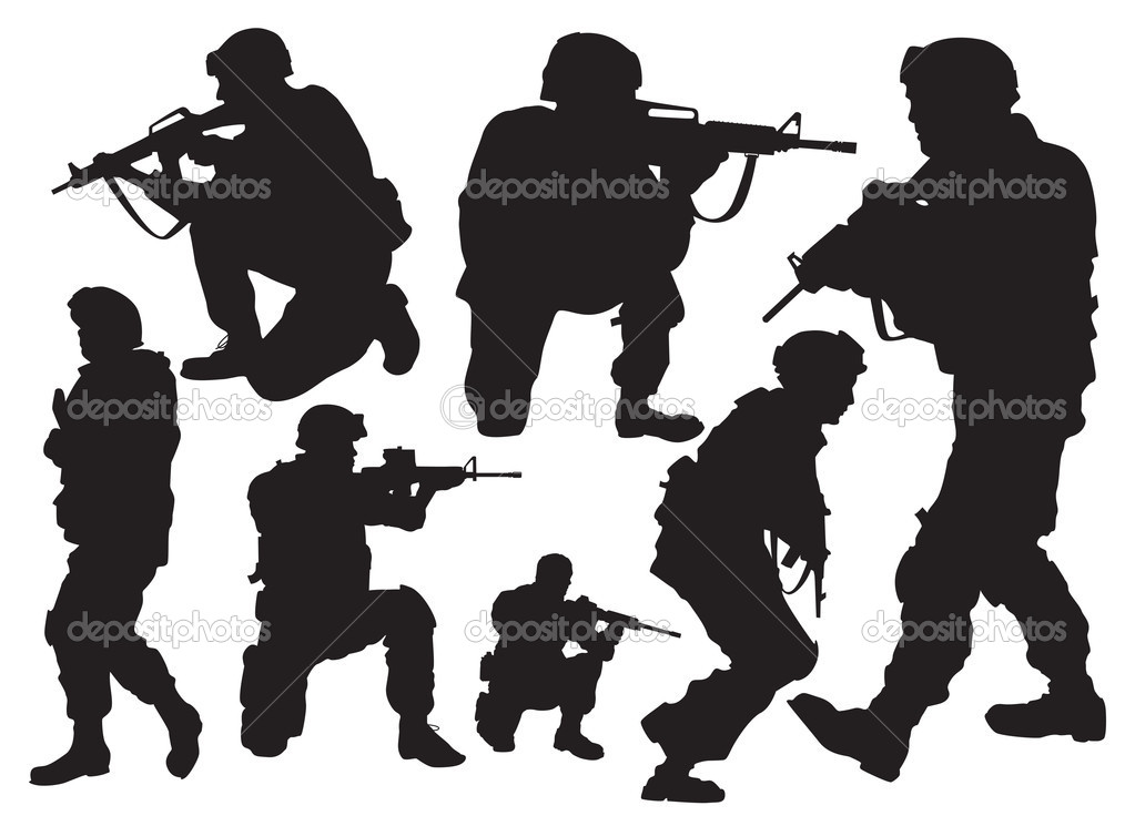 Soldier Silhouette Vector