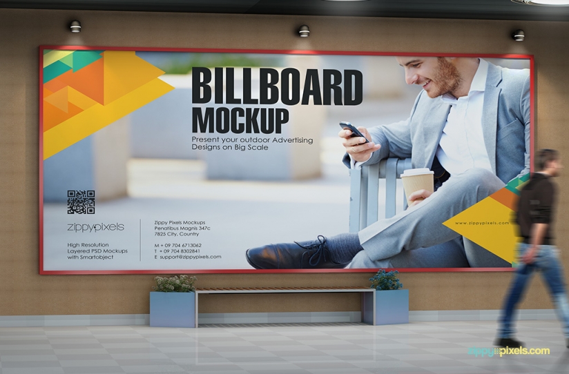 Subway Billboard Mockup