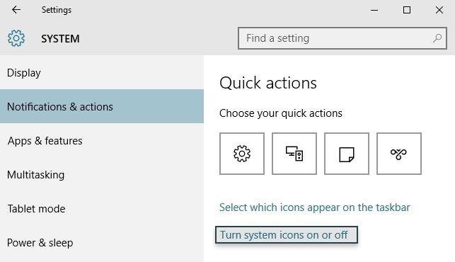 System Tray Icons Windows 1.0