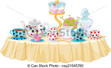 Tea Party Table Clip Art