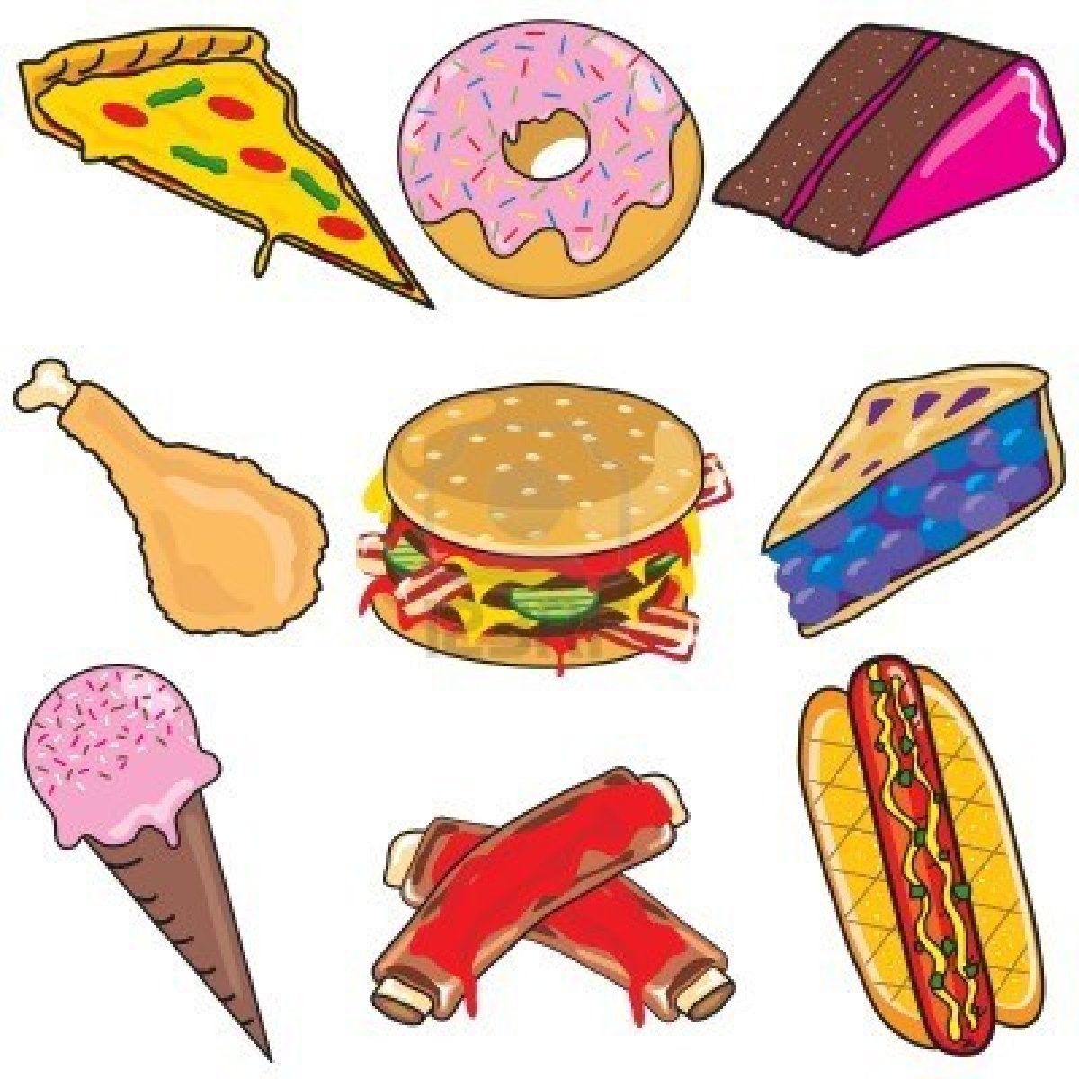 Unhealthy Food Clip Art