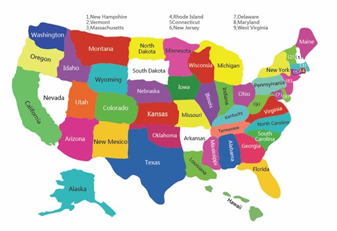 USA Map with States