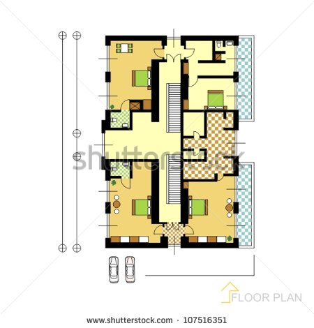 Vector Apartment Floor Plan