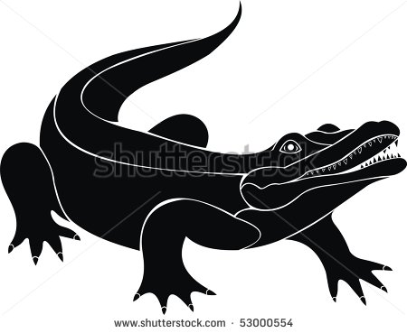 Vector Crocodile Silhouette Vector Crocodile Silhouette