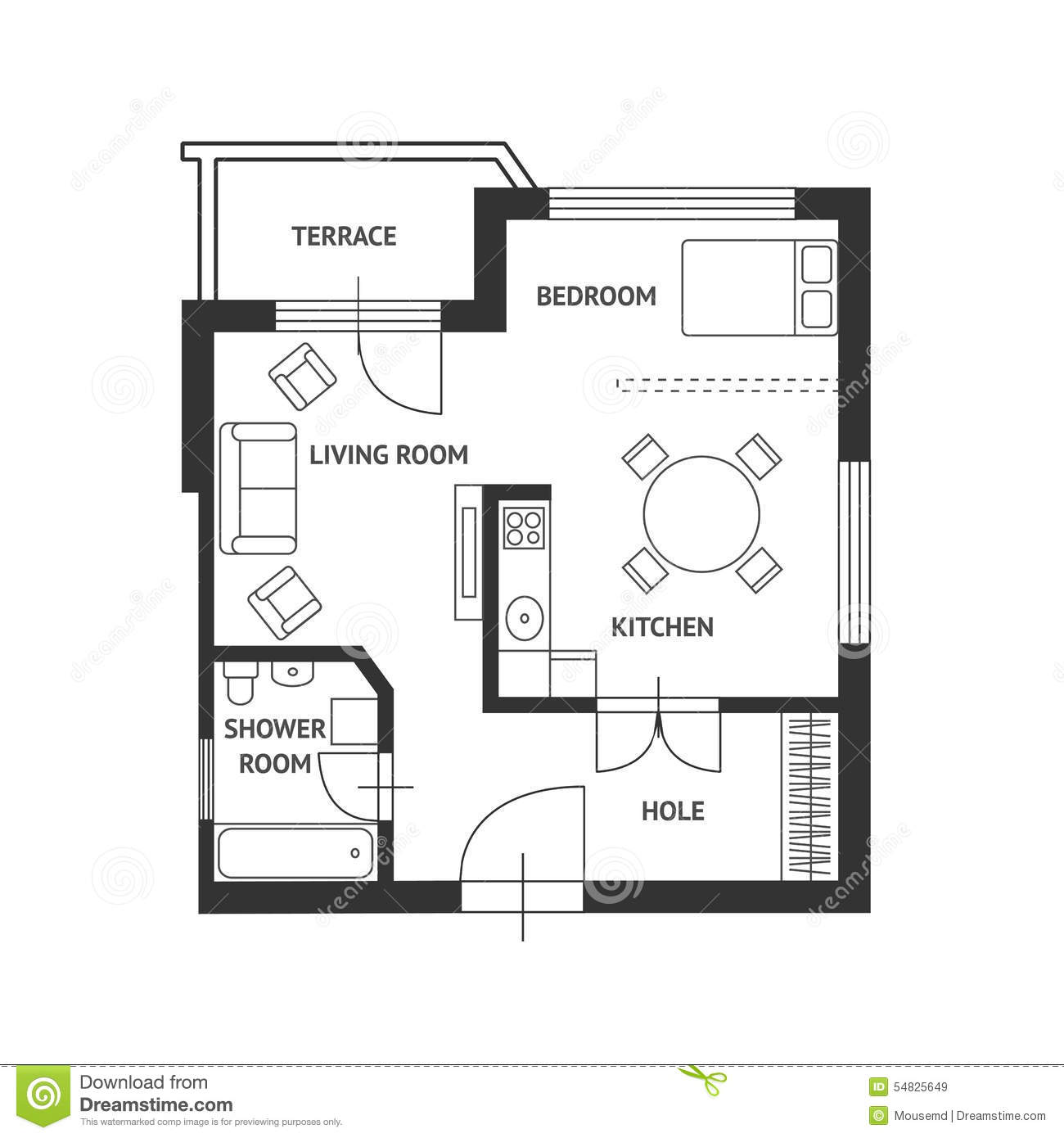 Vector Furniture Plan