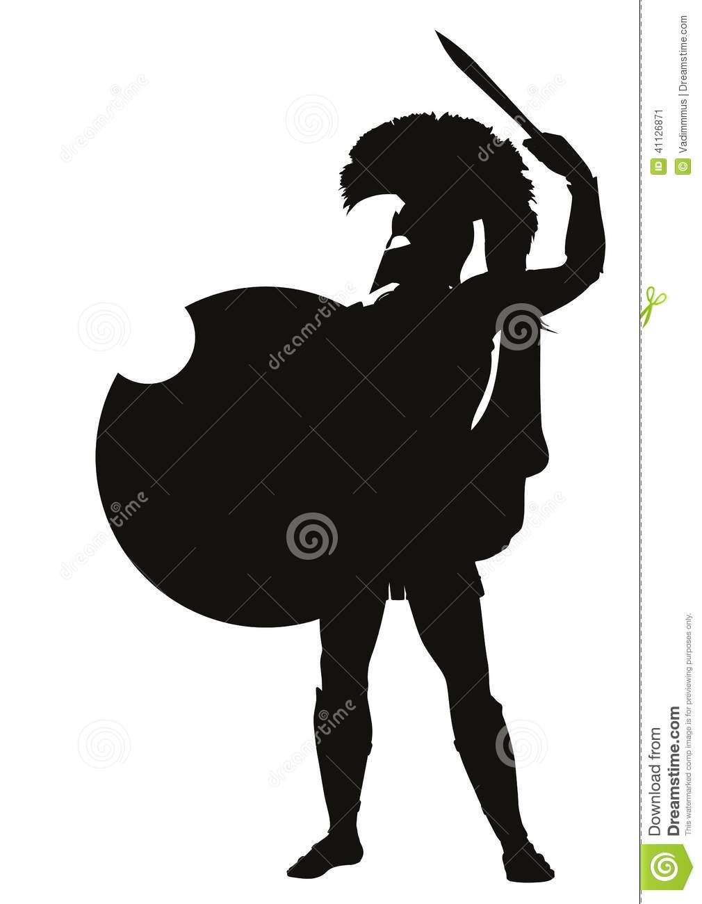 Warrior with Sword Silhouette