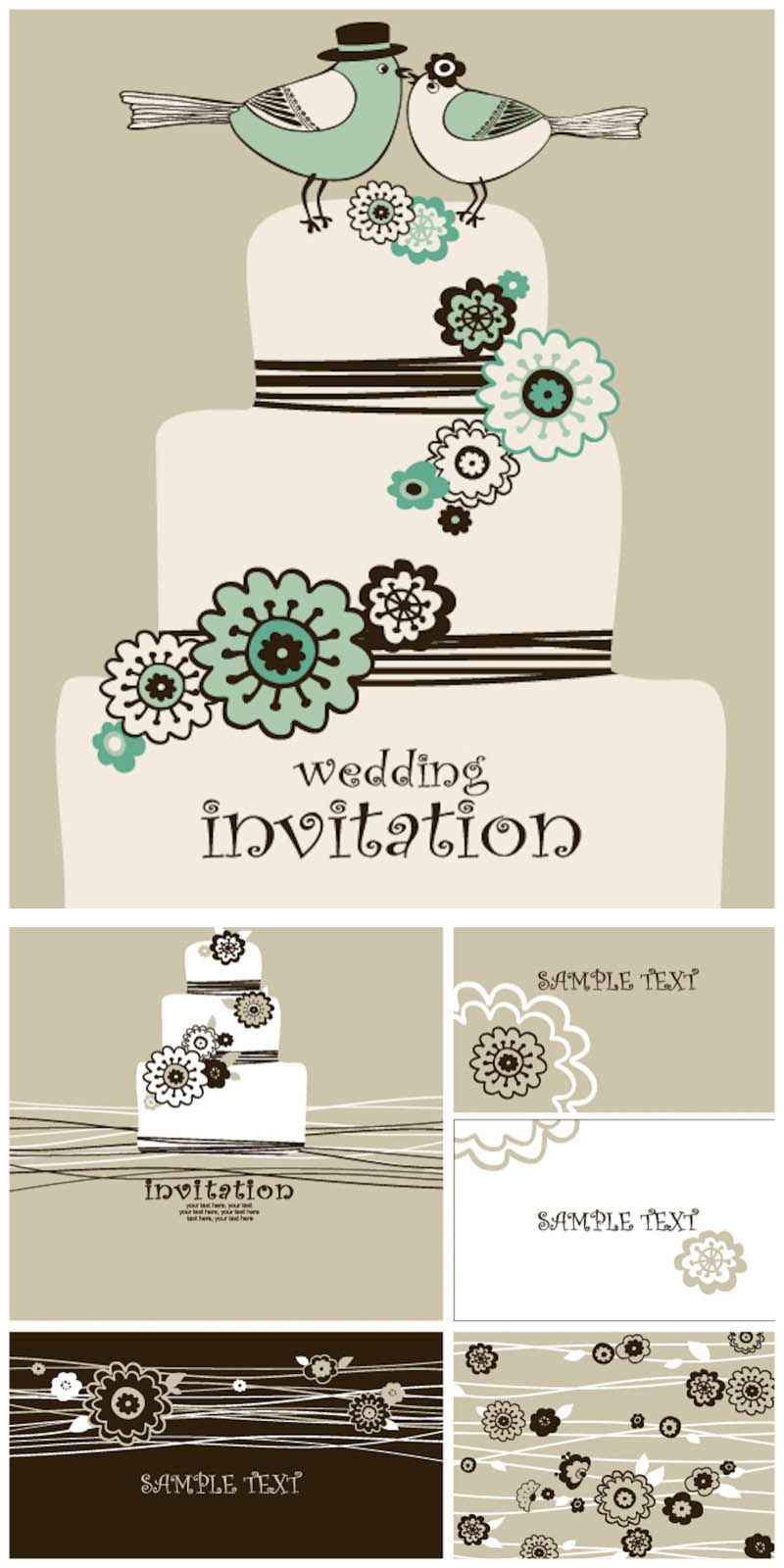 13 Vector Graphic Wedding Invitation Card Images