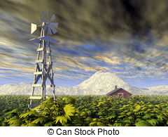 Western Windmill Art