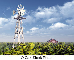 Western Windmill Clip Art