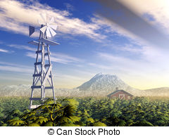 Western Windmill Clip Art