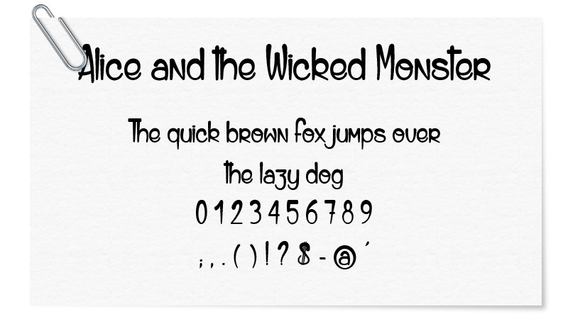 Wicked Alice and Monster Font