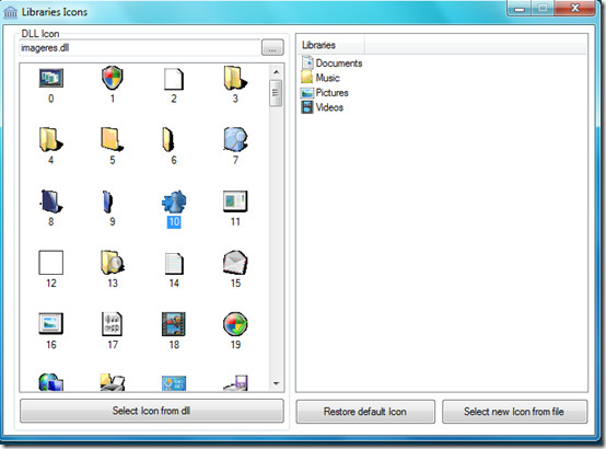 Windows 7 Library Icons