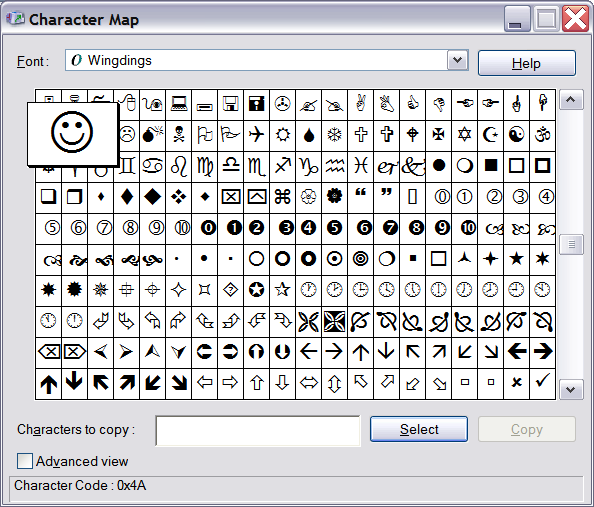 Wingdings Symbols